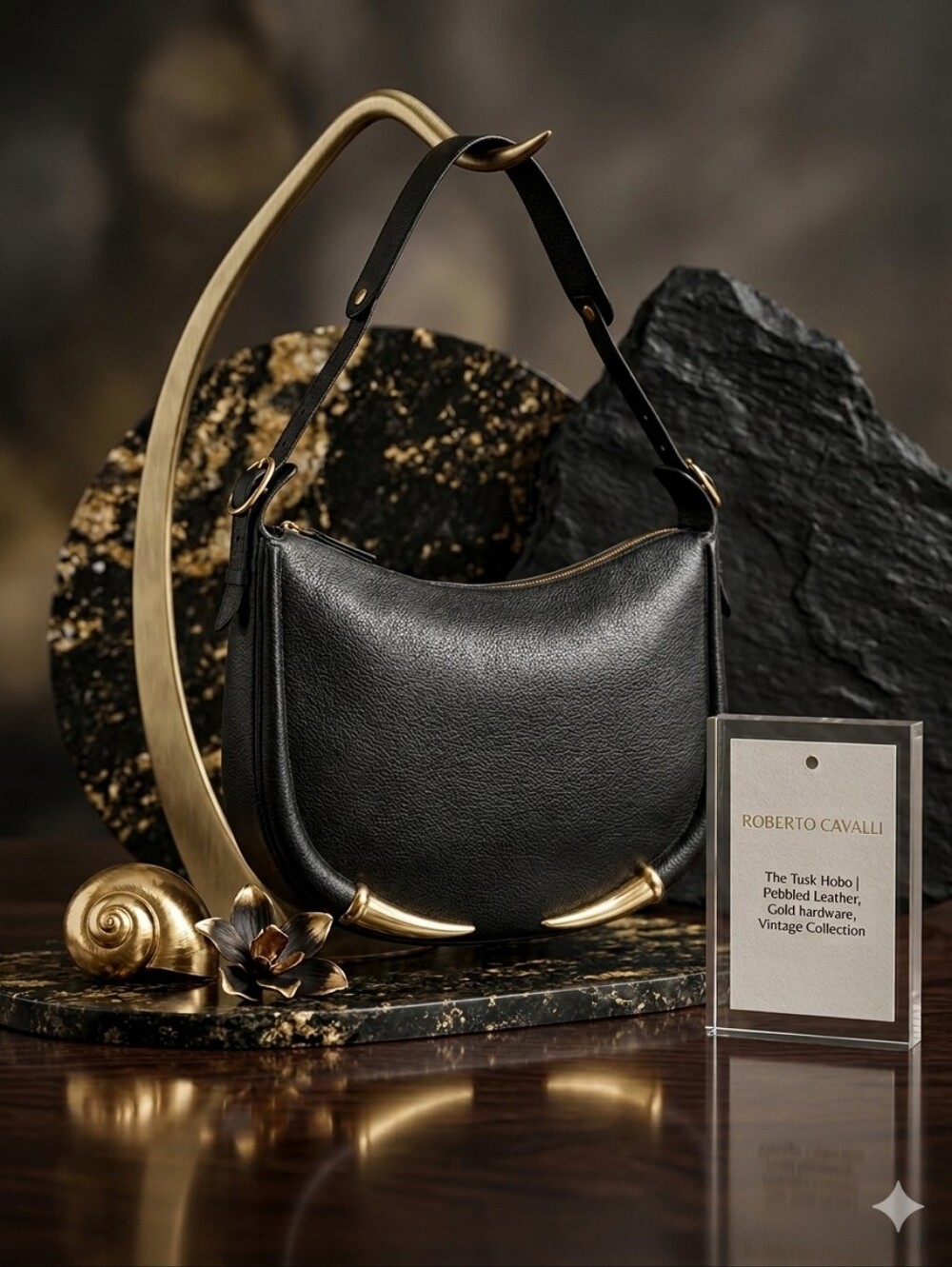 ROBERTO CAVALLI HALF MOON LA FEMME HAND BAG FOR‎ PROJECT